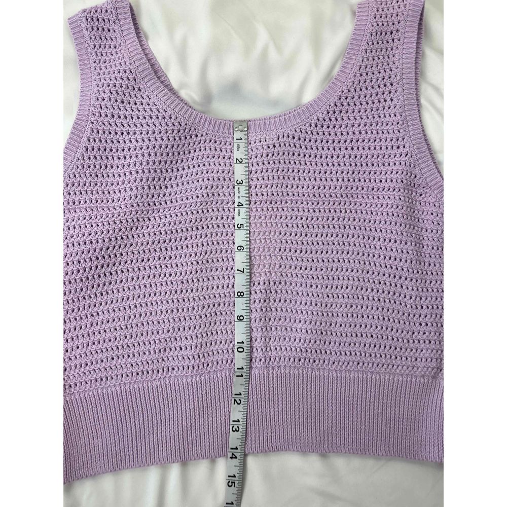 Skies Are Blue Womens Lilac Sleeveless Knit Top Large - Picture 8 of 9